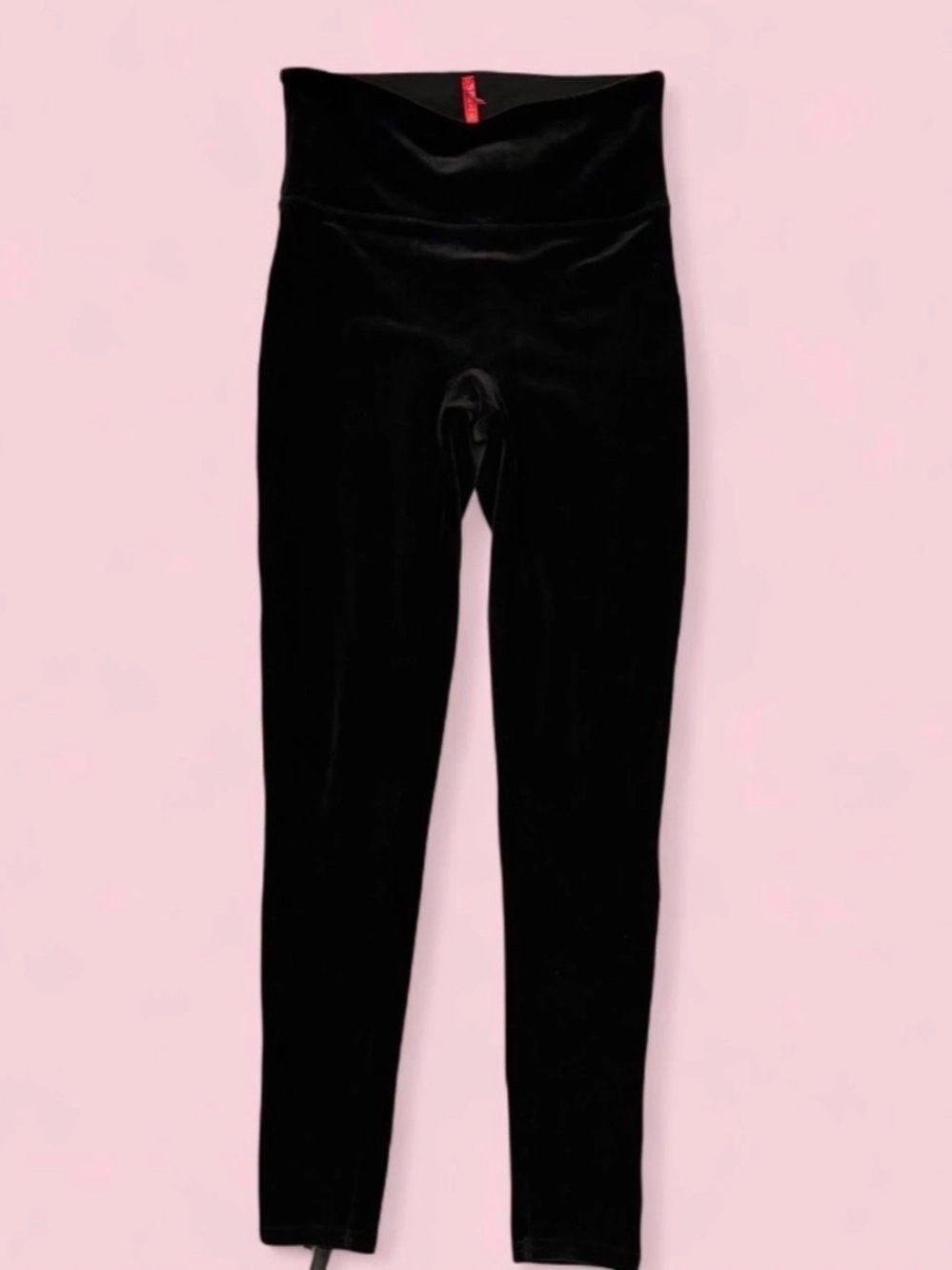 Spanx Black Velour High Rise Shaping Pants Size S